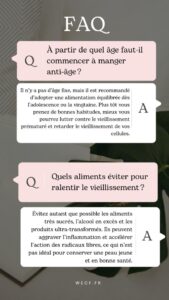FAQ aliment anti vieillissement